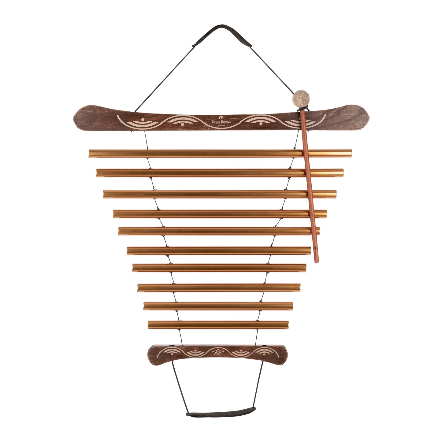 35" Meditation Flow Chime, 440 Hz, 10 Notes, G Major, Bronze