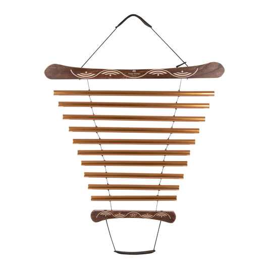 35" Meditation Flow Chime, 440 Hz, 10 Notes, G Major, Bronze