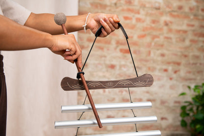 24" Meditation Flow Chime, 432 Hz, 8 Notes, C# Minor, Silver