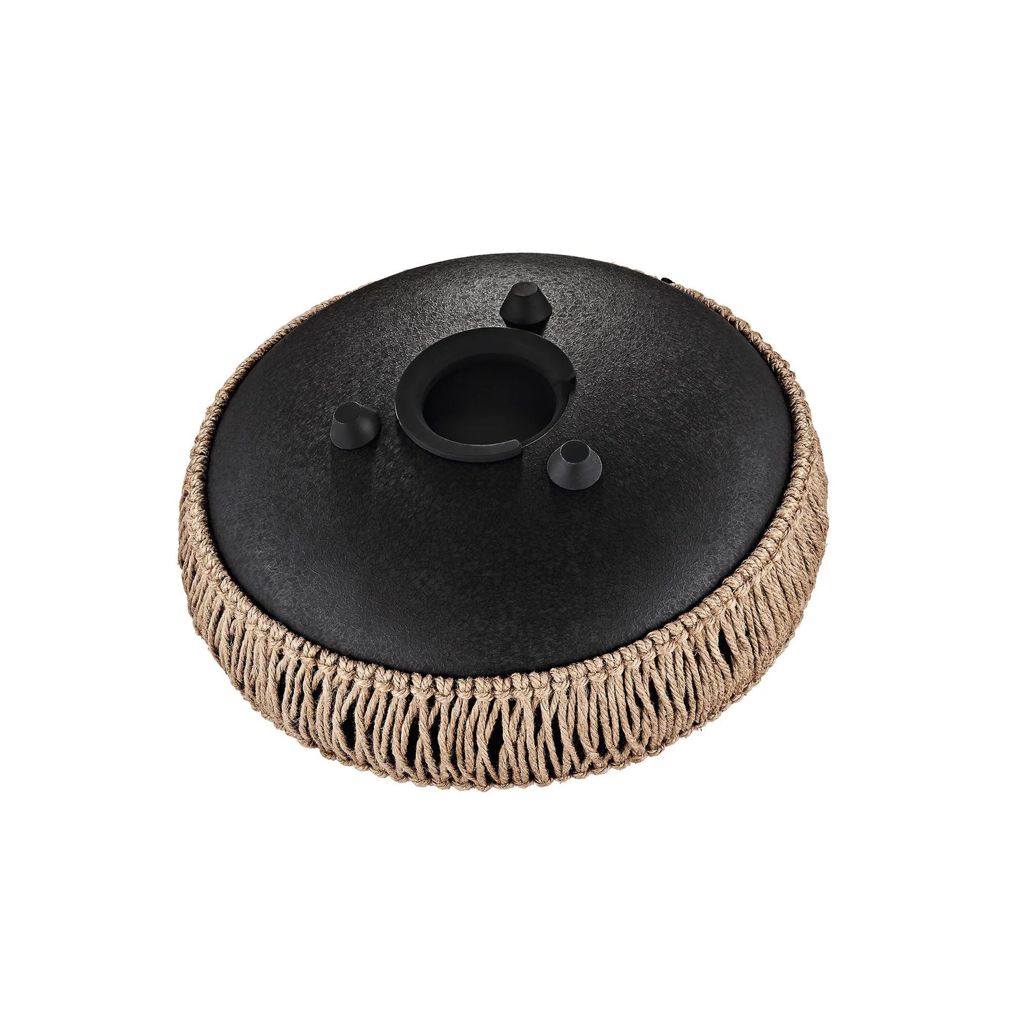 10" Medium Octave Steel Tongue Drum, B Minor, 8 Notes, 432 Hz, Black