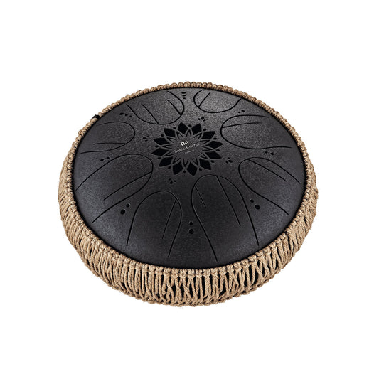 10" Medium Octave Steel Tongue Drum, B Minor, 8 Notes, 432 Hz, Black