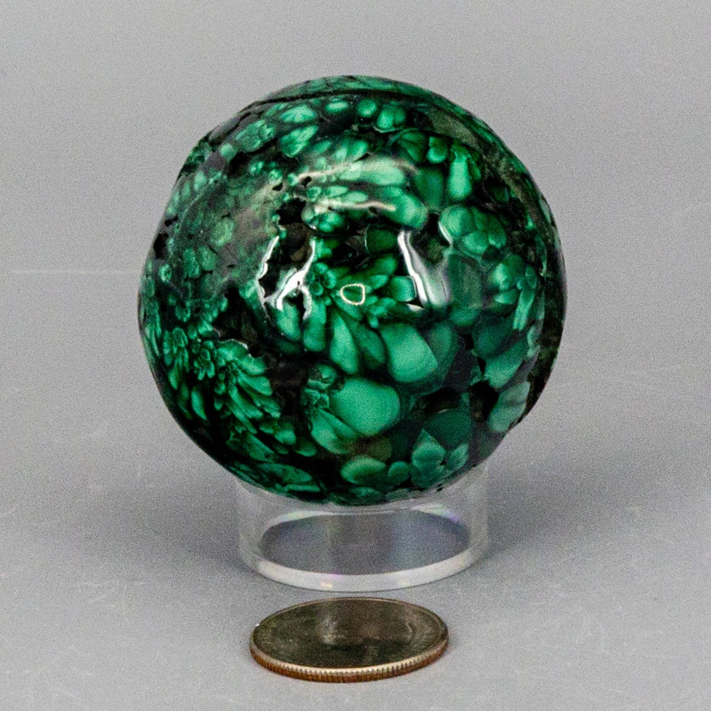 Malachite Sphere, Protective Healing Crystal