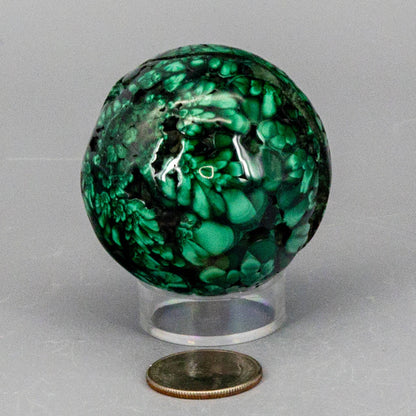Malachite Sphere, Protective Healing Crystal