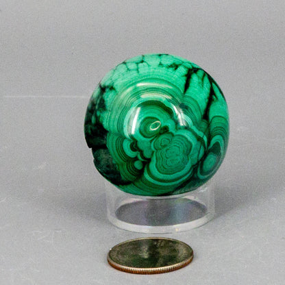Malachite Sphere, Protective Healing Crystal