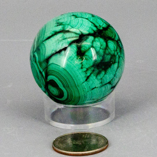 Malachite Sphere, Protective Healing Crystal