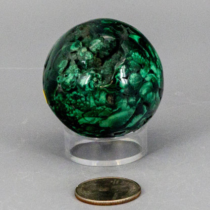 Malachite Sphere, Protective Healing Crystal