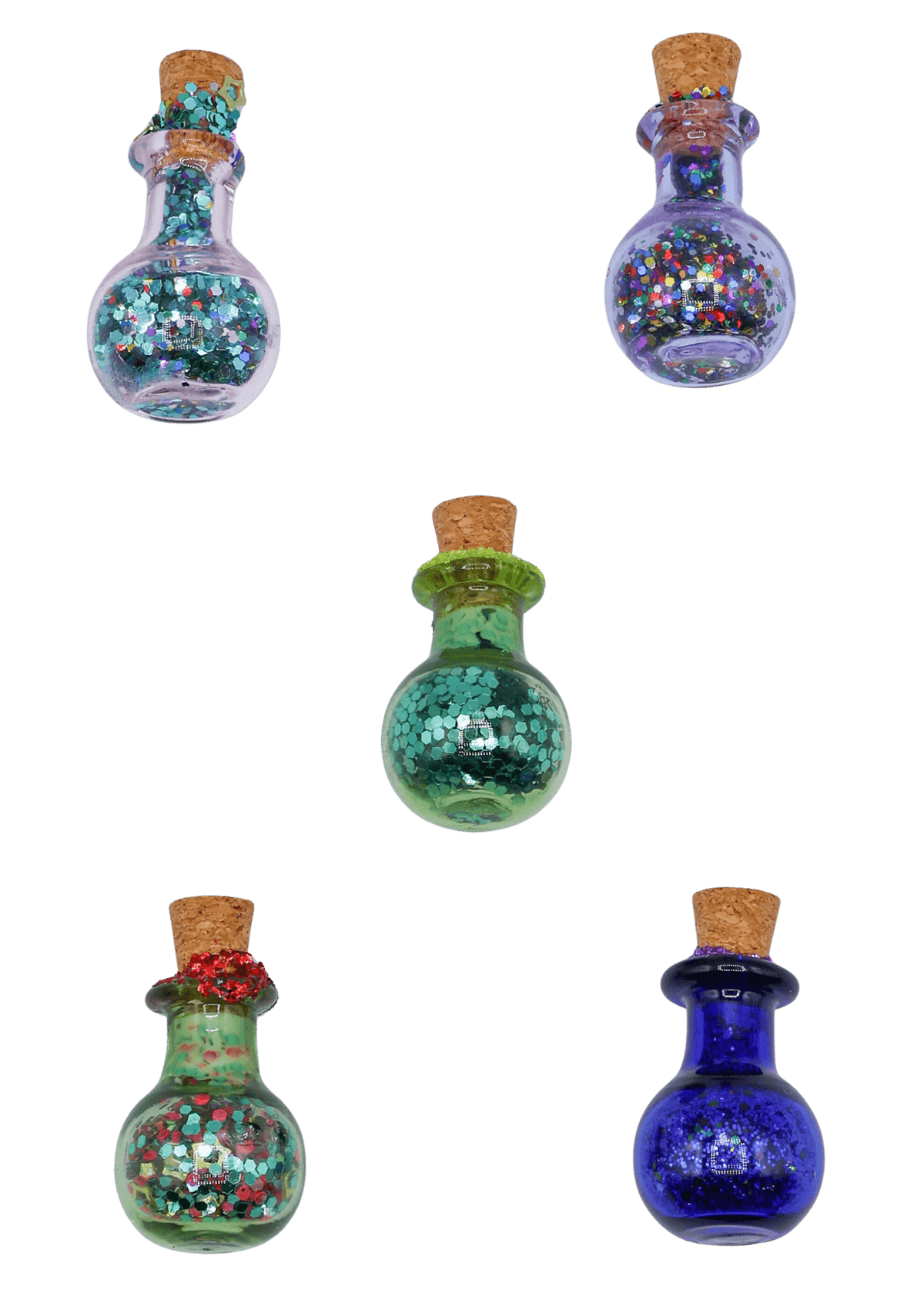Glittery Fairy Spell Jar Magnet