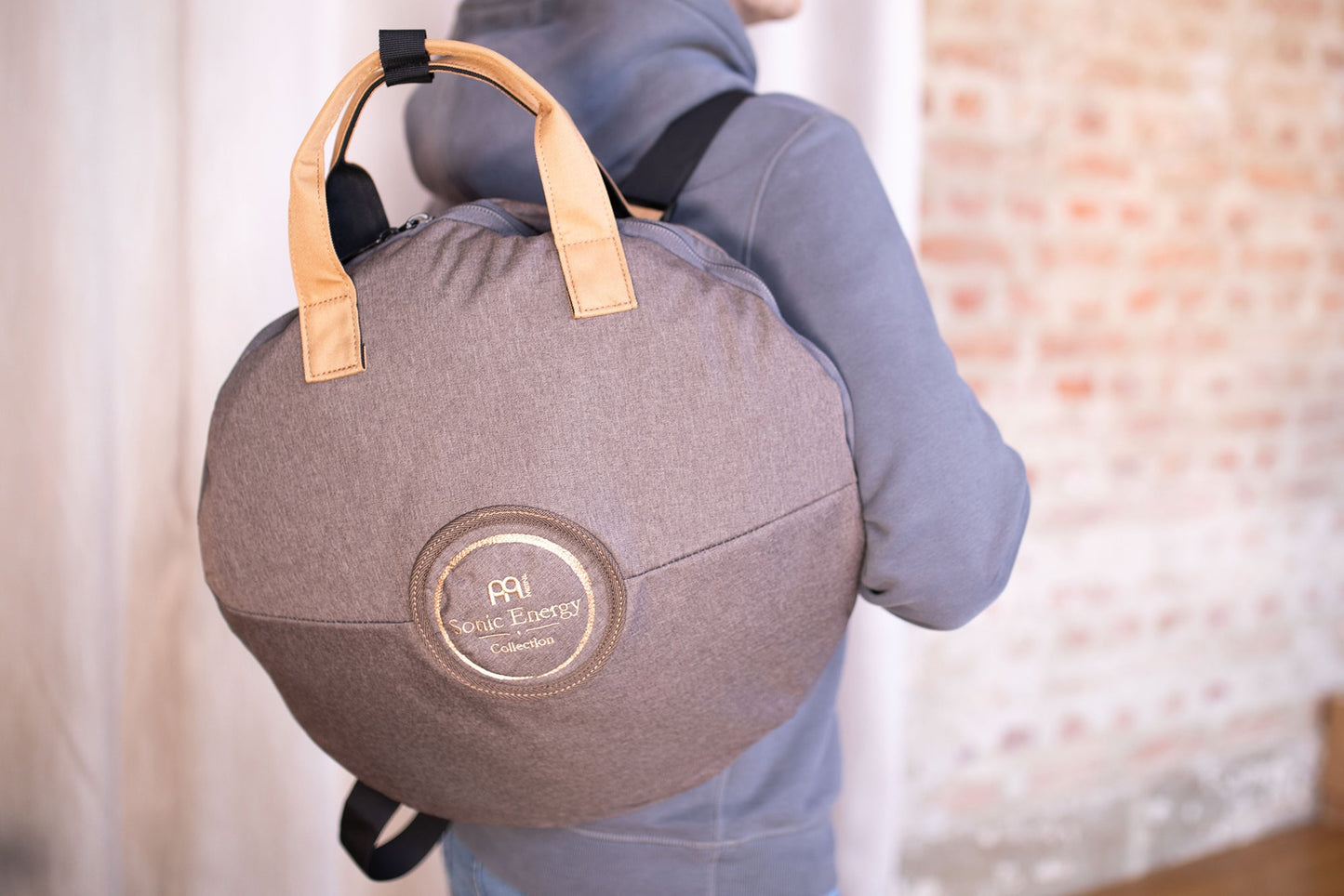 16" Octave Steel Tongue Drum, D Kurd, Lasered Floral Design, Black