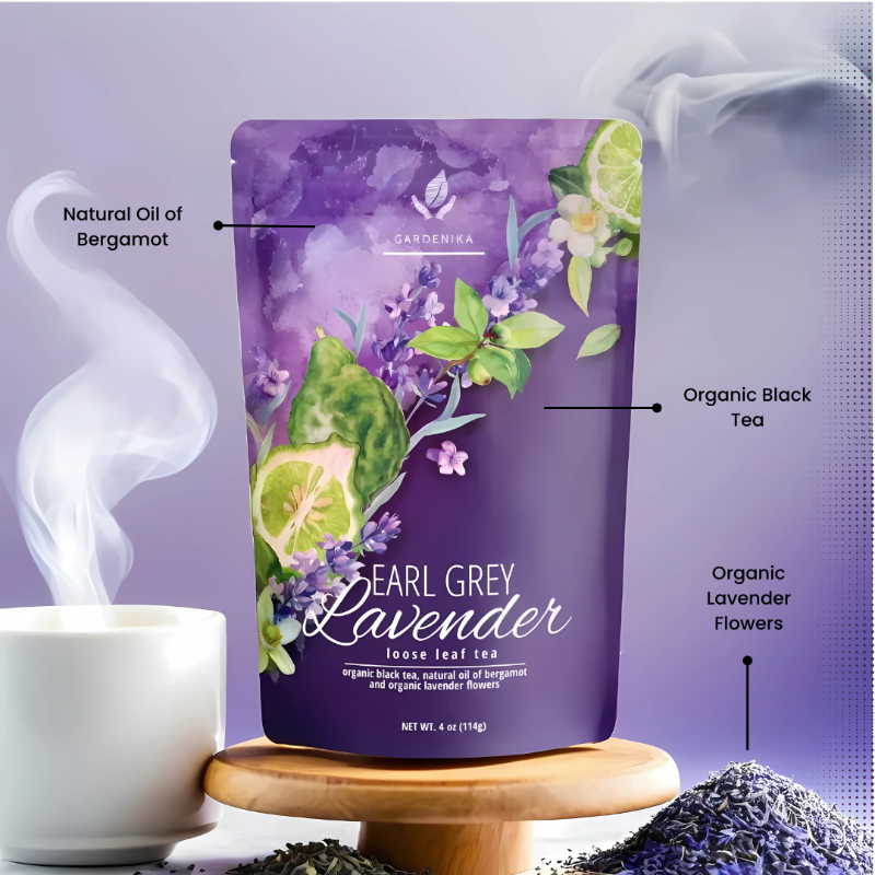 Organic Earl Grey Lavender Loose Tea Blend with Bergamot