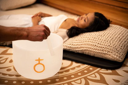 12" Planetary Tuned Crystal Singing Bowl, Earth Year / Om 136.10 Hz