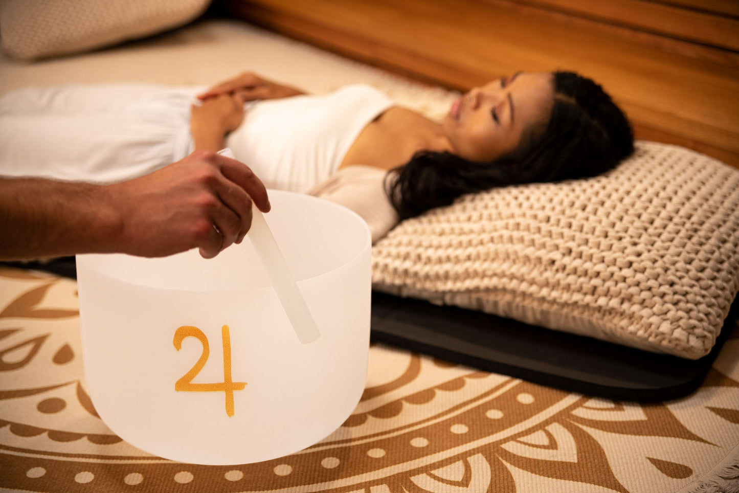 12" Planetary Tuned Crystal Singing Bowl, Jupiter 183.58 Hz