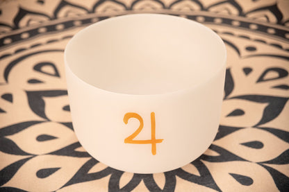 12" Planetary Tuned Crystal Singing Bowl, Jupiter 183.58 Hz