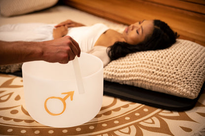 12" Planetary Tuned Crystal Singing Bowl, Mars 144.72 Hz