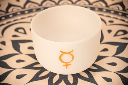 12" Planetary Tuned Crystal Singing Bowl, Mercury 141.27 Hz
