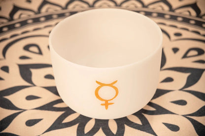 12" Planetary Tuned Crystal Singing Bowl, Mercury 141.27 Hz