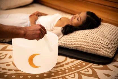 12" Planetary Tuned Crystal Singing Bowl, Synodic Moon 210.42 Hz