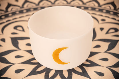 12" Planetary Tuned Crystal Singing Bowl, Synodic Moon 210.42 Hz