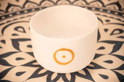 12" Planetary Tuned Crystal Singing Bowl, Sun 126.22 Hz