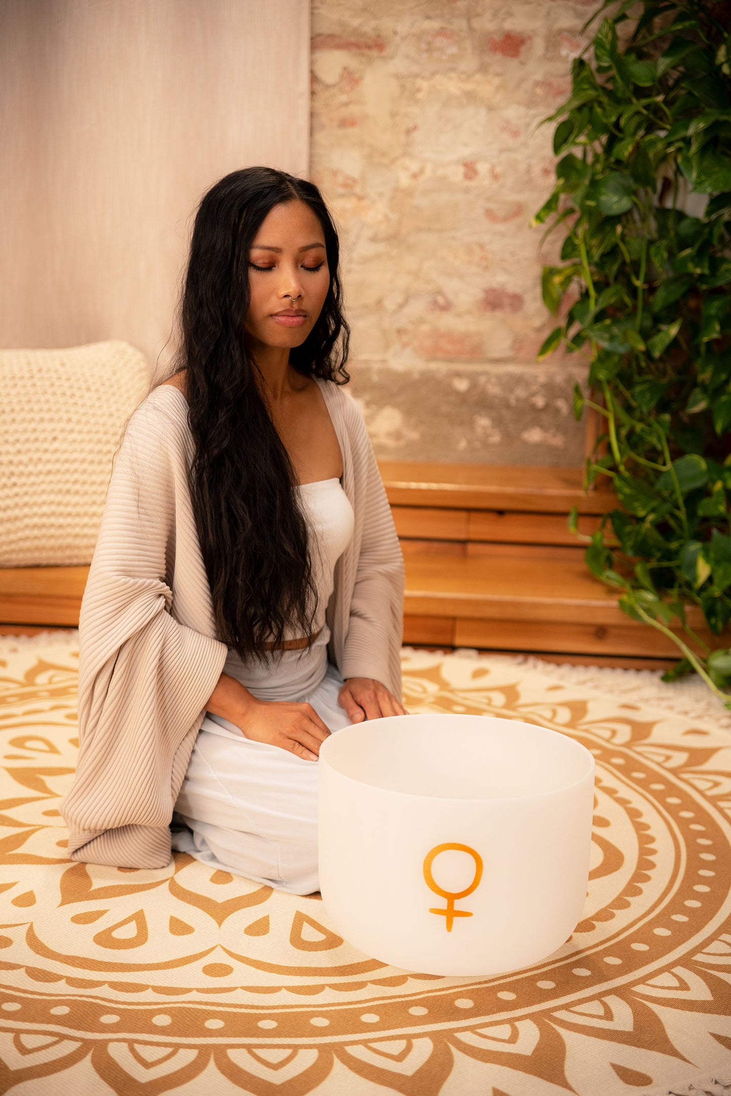 12" Planetary Tuned Crystal Singing Bowl, Venus 221.23 Hz