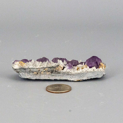 Purple Fluorite Cubes on Calcite "Nubbies"