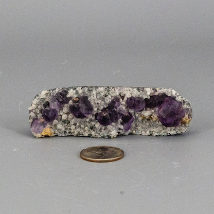 Purple Fluorite Cubes on Calcite "Nubbies"