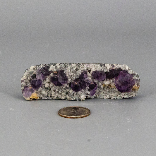 Purple Fluorite Cubes on Calcite "Nubbies"