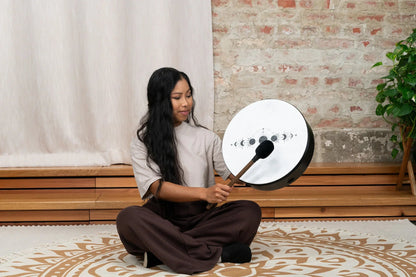 14" Ritual Drum, Moon Phases, True Feel Synthetic Head
