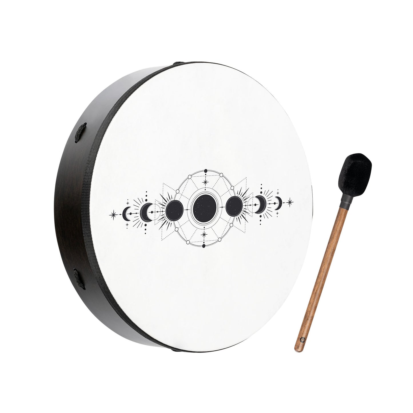 16" Ritual Drum, Moon Phases, True Feel Synthetic Head