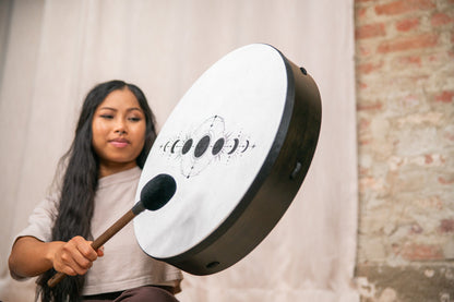 18" Ritual Drum, Moon Phases, True Feel Synthetic Head