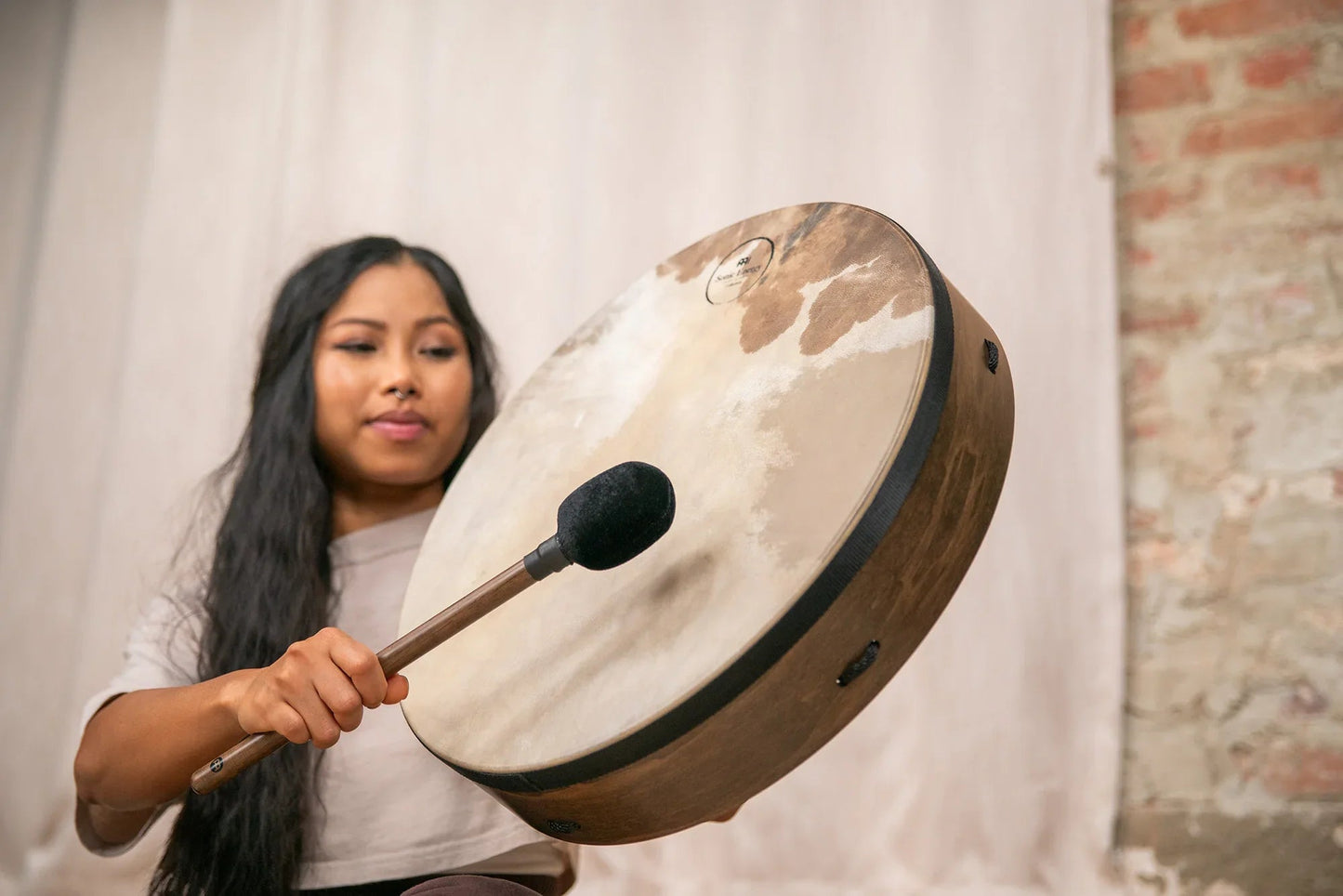18" Ritual Drum, Goat Head