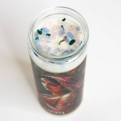Radha Crystal Altar Candle
