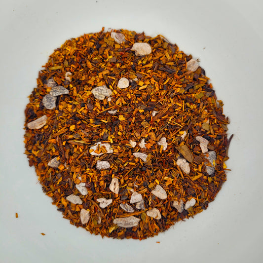 Organic Red Chocolate Cake Herbal Tea with Cocoa and Mint