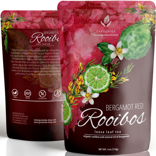USDA Organic Earl Grey Rooibos Loose Leaf Tea, Caffeine-Free
