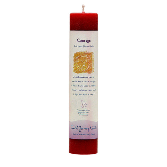 Reiki Herbal Pillar Candle Courage