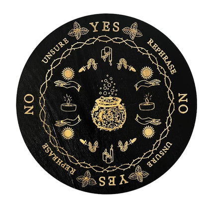 Wooden Divination Pendulum Boards With Mystical Designs
