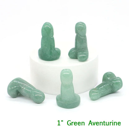 Crystal Penis with Black Obsidian Fertility Stone