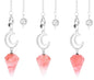 Healing Crystal Crescent Moon Pendulums for Divination