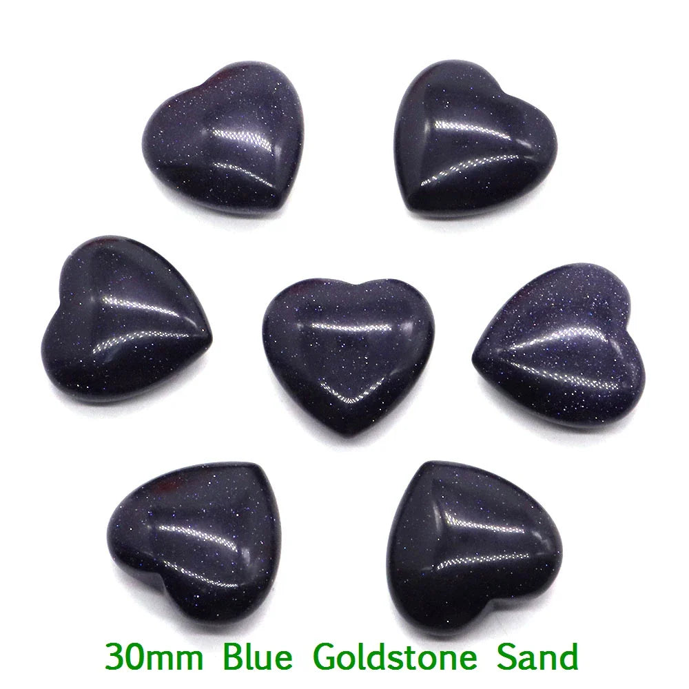 Premium Natural Crystal Hearts for Healing and Meditation
