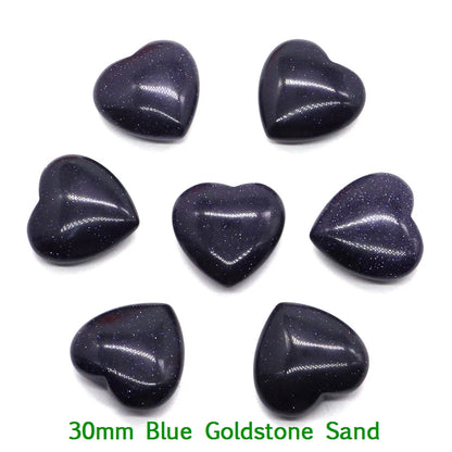 Premium Natural Crystal Hearts for Healing and Meditation