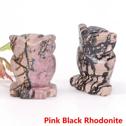 Mystical Owl Crystal Figurines for Protection and Love