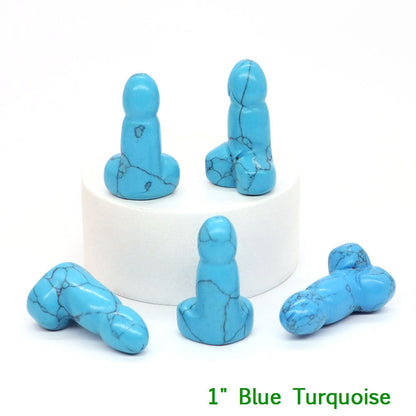 Crystal Penis with Black Obsidian Fertility Stone