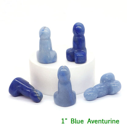 Crystal Penis with Black Obsidian Fertility Stone