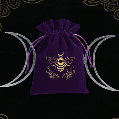 Premium Witchy Purple Velvet Tarot Card Protection Bags