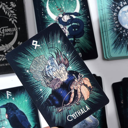 The Witch's Familiar Runic Oracle Deck for Mystical Guidance