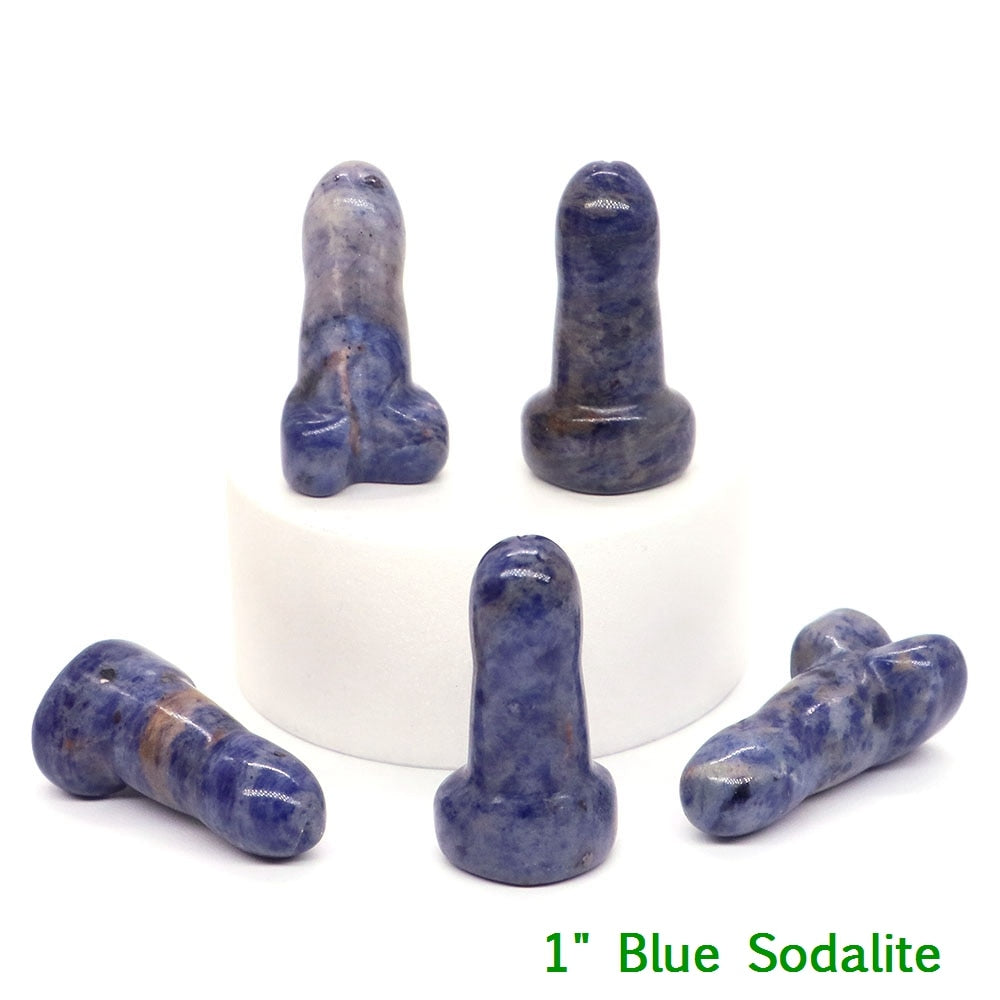 Crystal Penis with Black Obsidian Fertility Stone