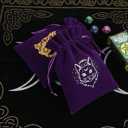 Premium Witchy Purple Velvet Tarot Card Protection Bags