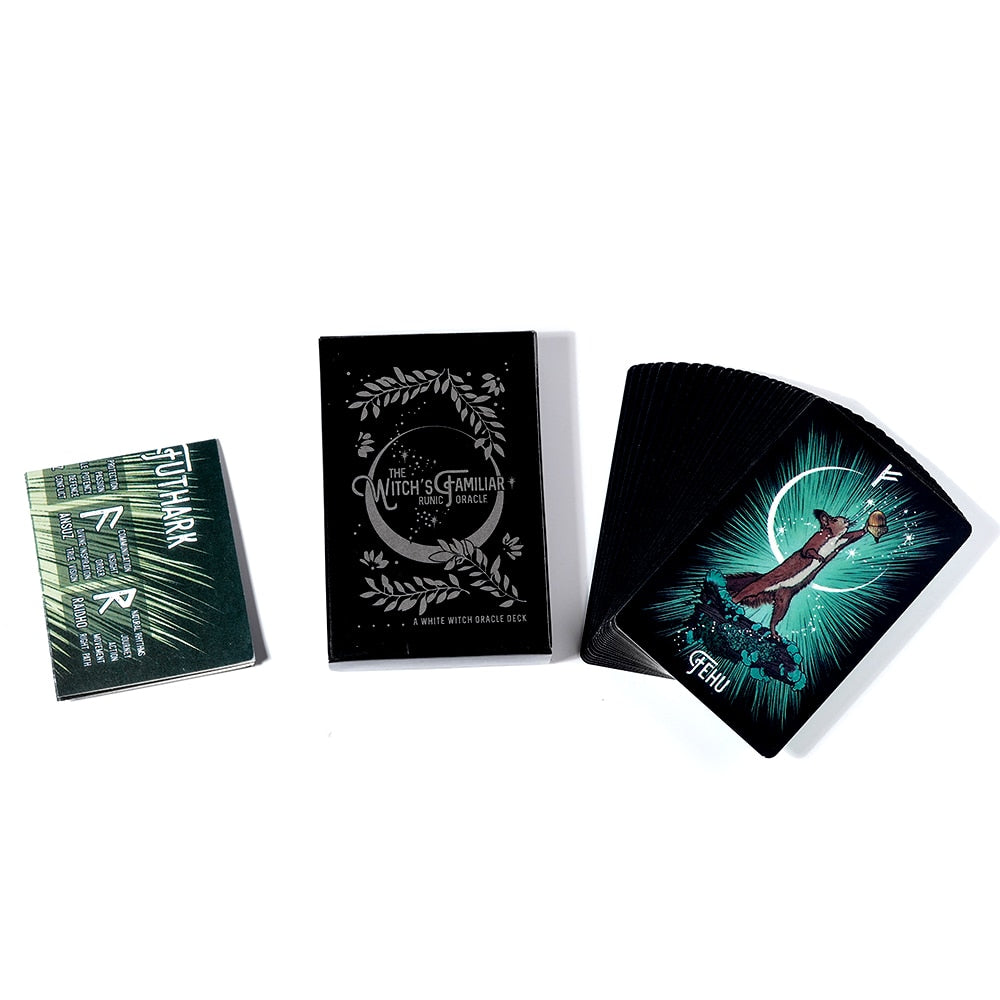 The Witch's Familiar Runic Oracle Deck for Mystical Guidance