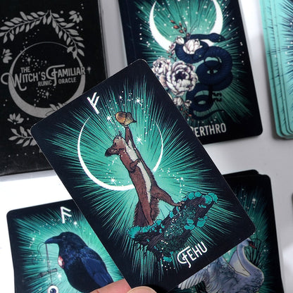 The Witch's Familiar Runic Oracle Deck for Mystical Guidance
