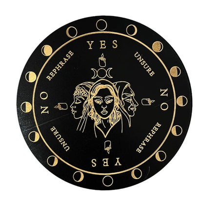 Wooden Divination Pendulum Boards With Mystical Designs