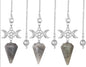 Triple Moon Pentacle Natural Healing Crystal Pendulums
